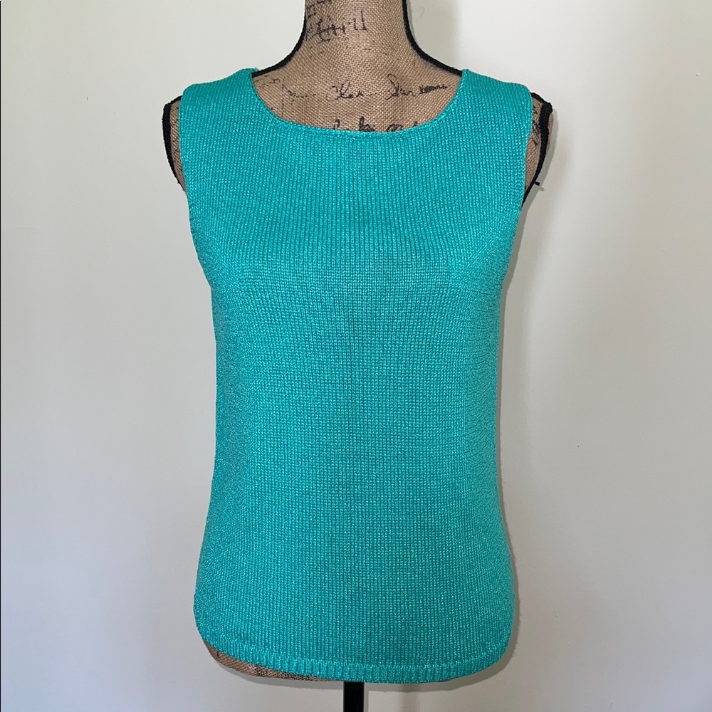 Turquoise Chico’s Design Sleeveless Knit Top